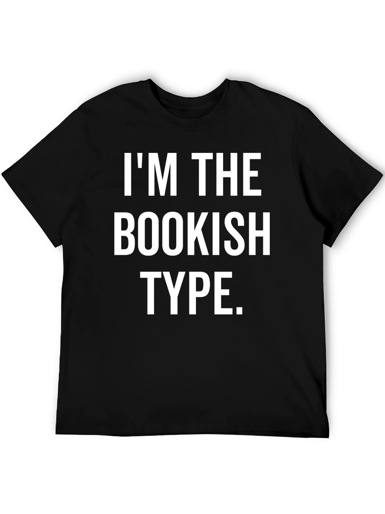 Bookish Type Graphic Tee - Black Cotton T-Shirt