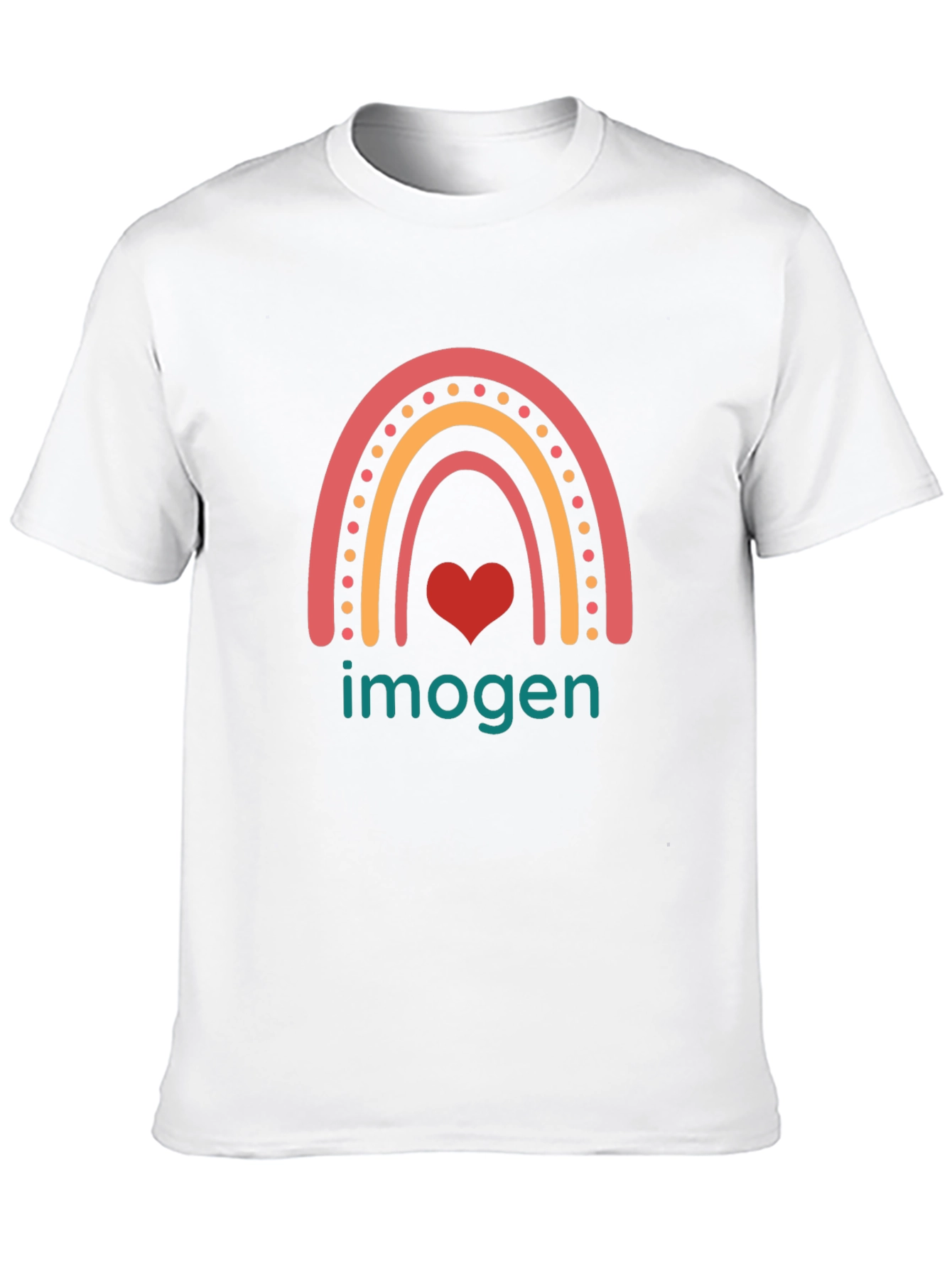 Imogen Rainbow Heart T-Shirt - Trendy Graphic Tee