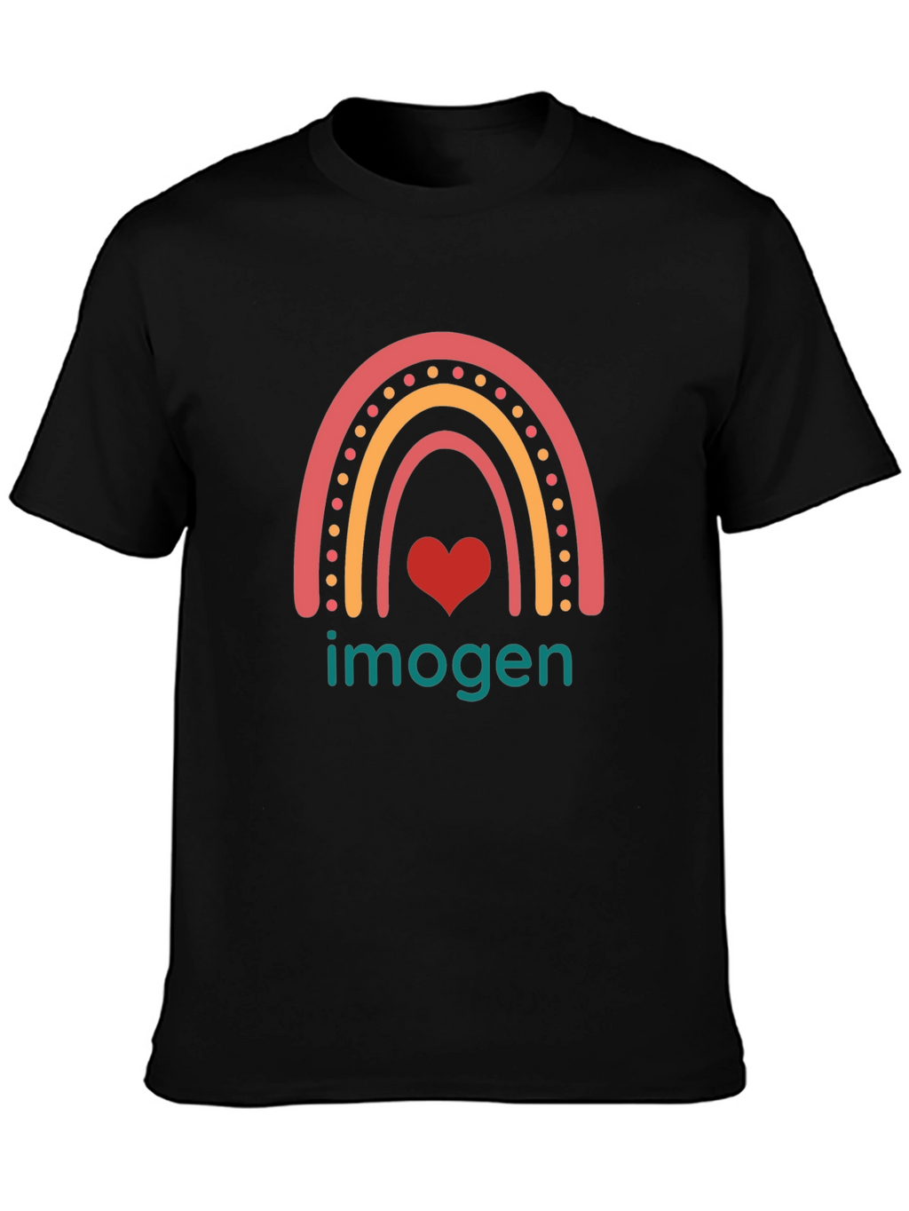 Imogen Rainbow Heart T-Shirt - Trendy Graphic Tee