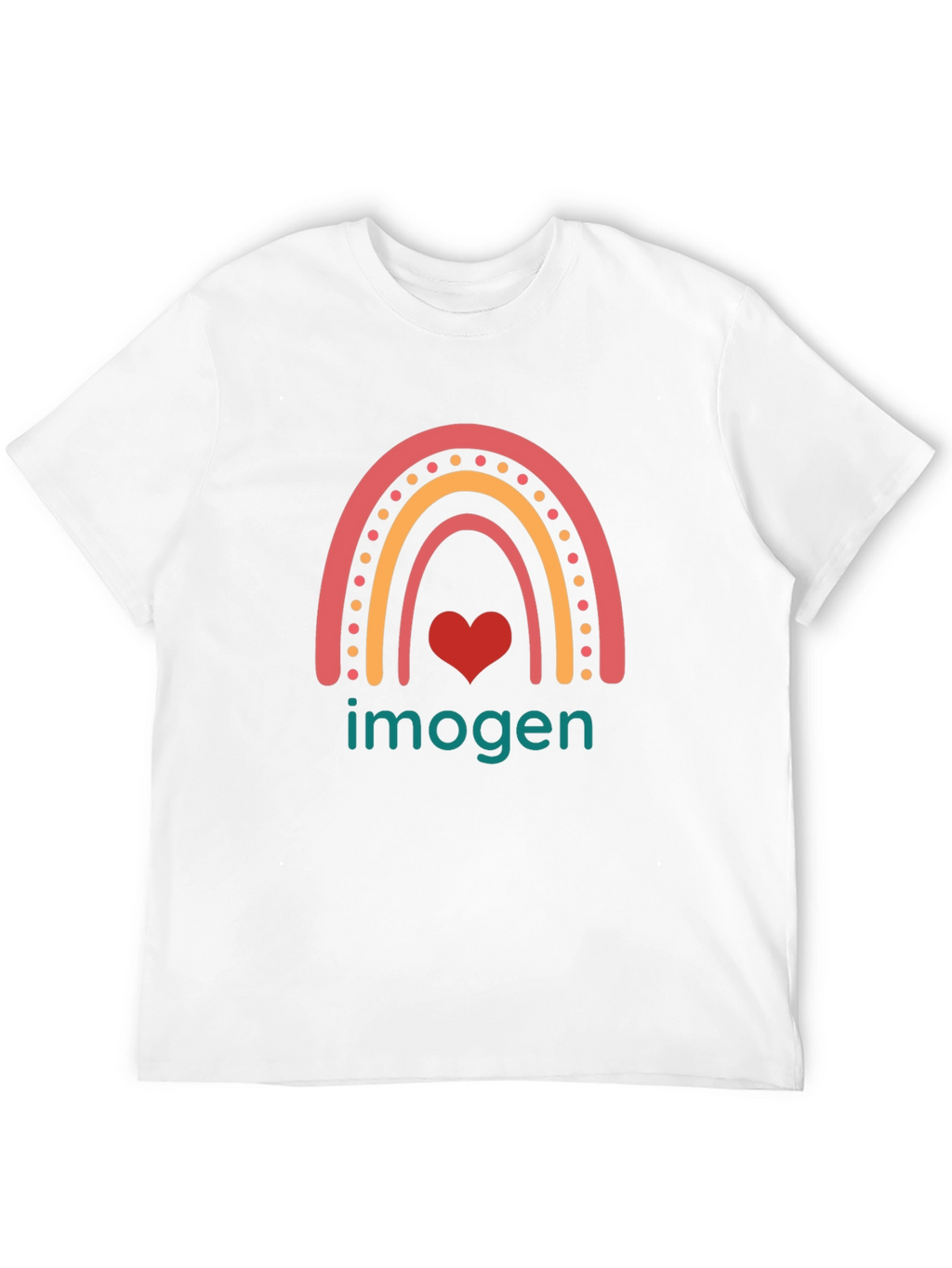 Imogen Rainbow Heart T-Shirt - Trendy Graphic Tee