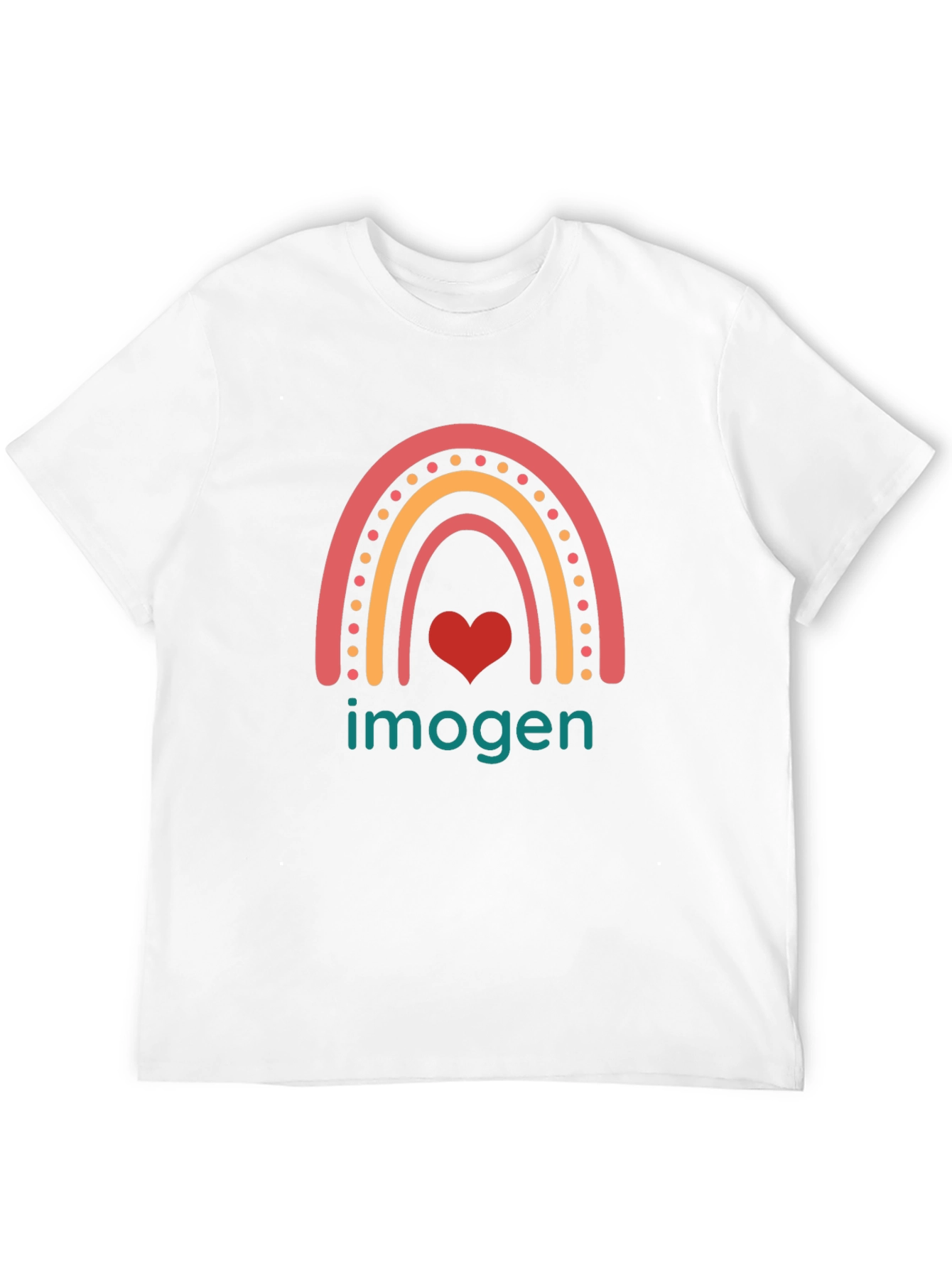 Imogen Rainbow Heart T-Shirt - Trendy Graphic Tee