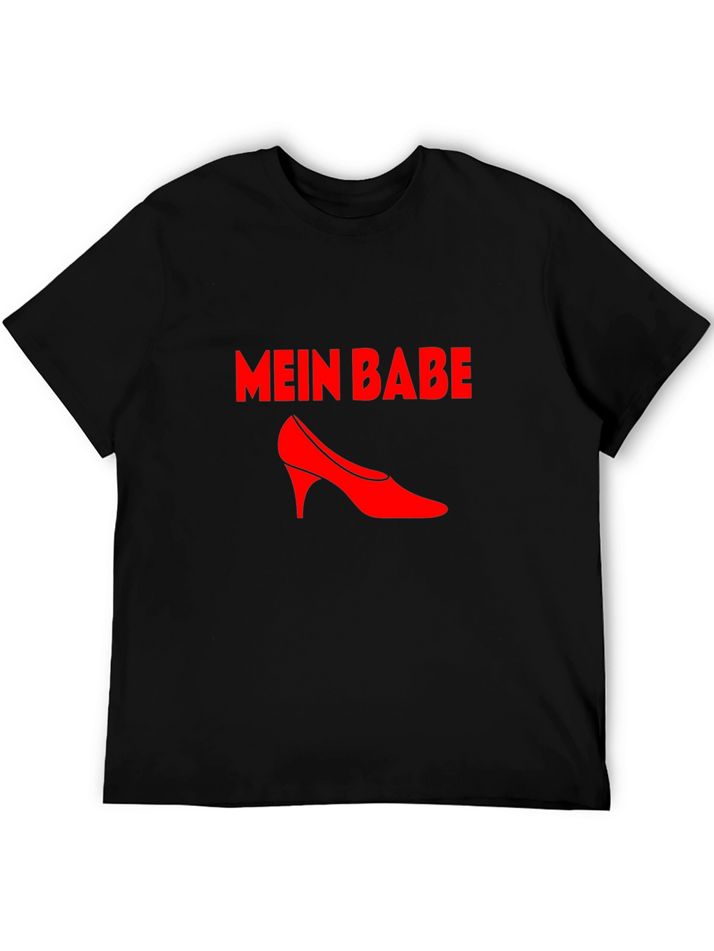 Mein Babe Red High Heel Graphic Tee - Black