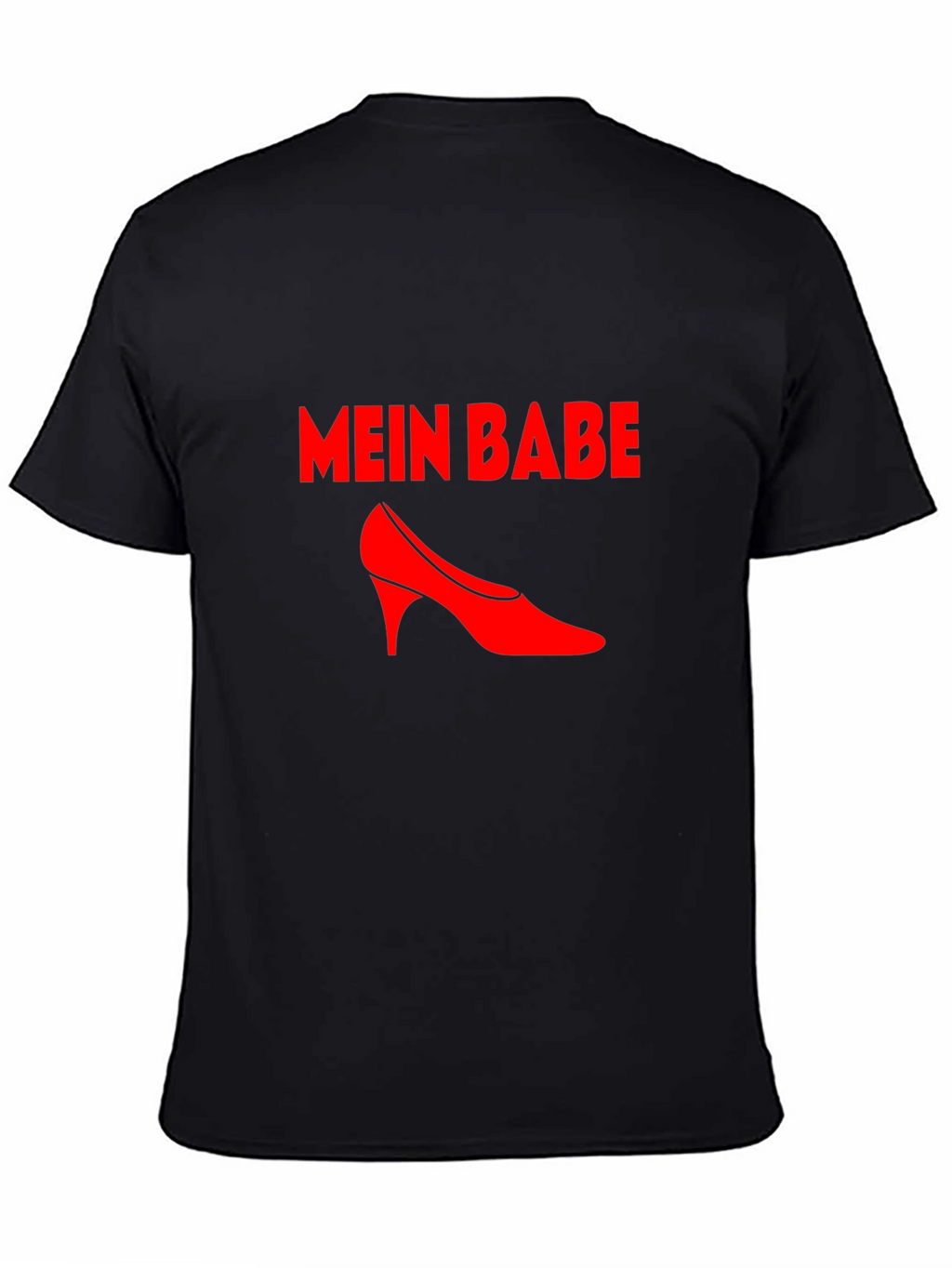 Mein Babe Red High Heel Graphic Tee - Black