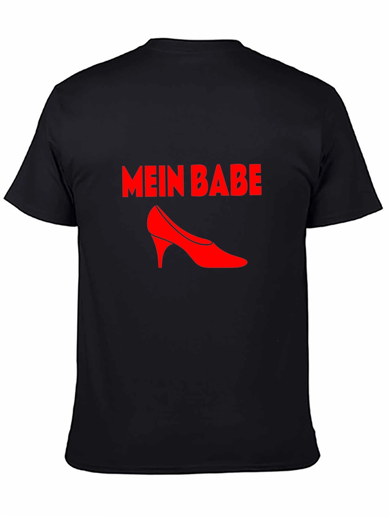 Mein Babe Red High Heel Graphic Tee - Black