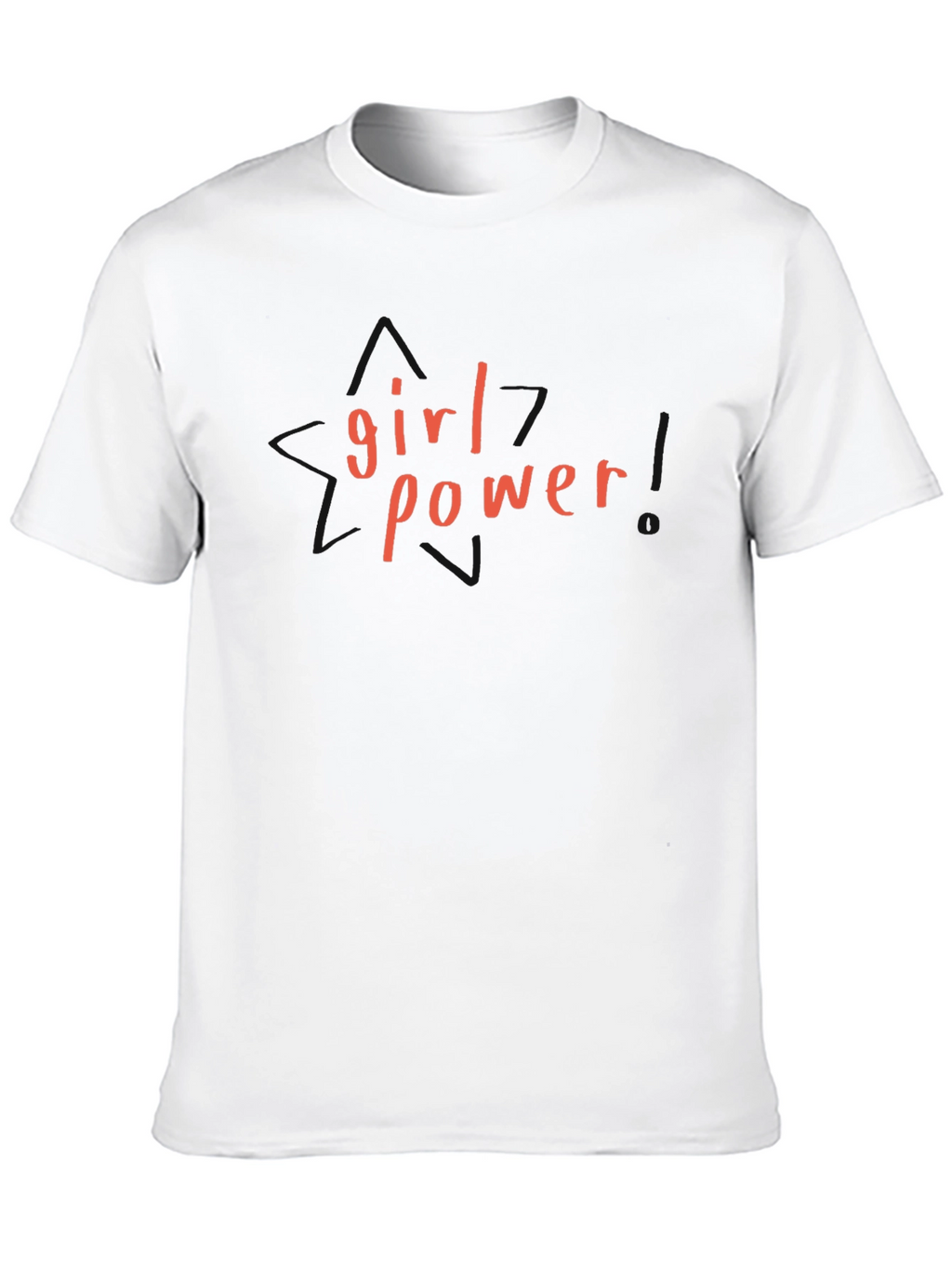 Girl Power Graphic Tee - Black Cotton T-Shirt