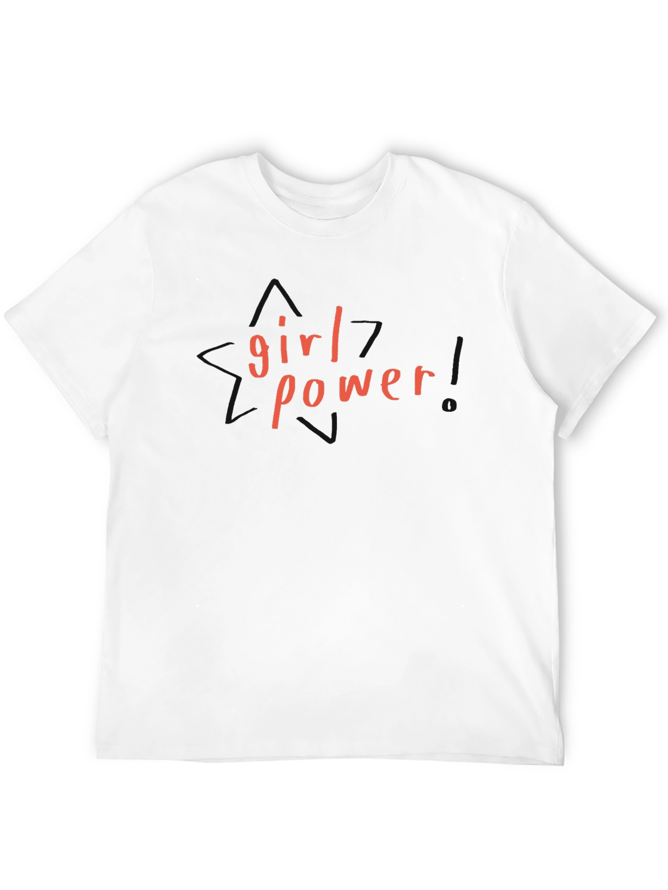Girl Power Graphic Tee - Black Cotton T-Shirt