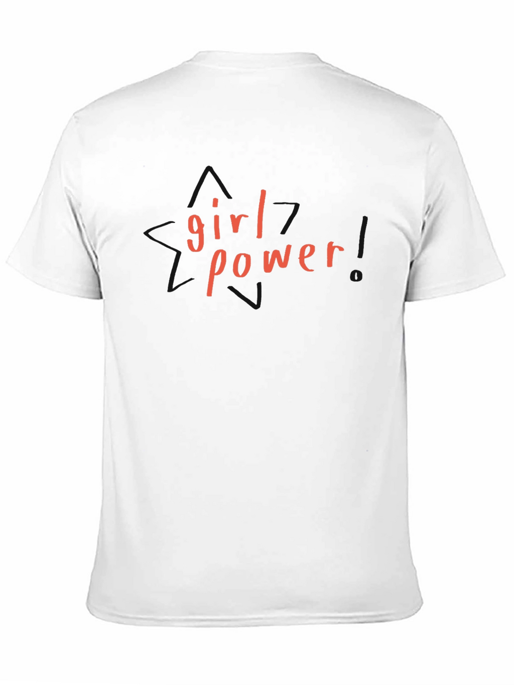 Girl Power Graphic Tee - Black Cotton T-Shirt