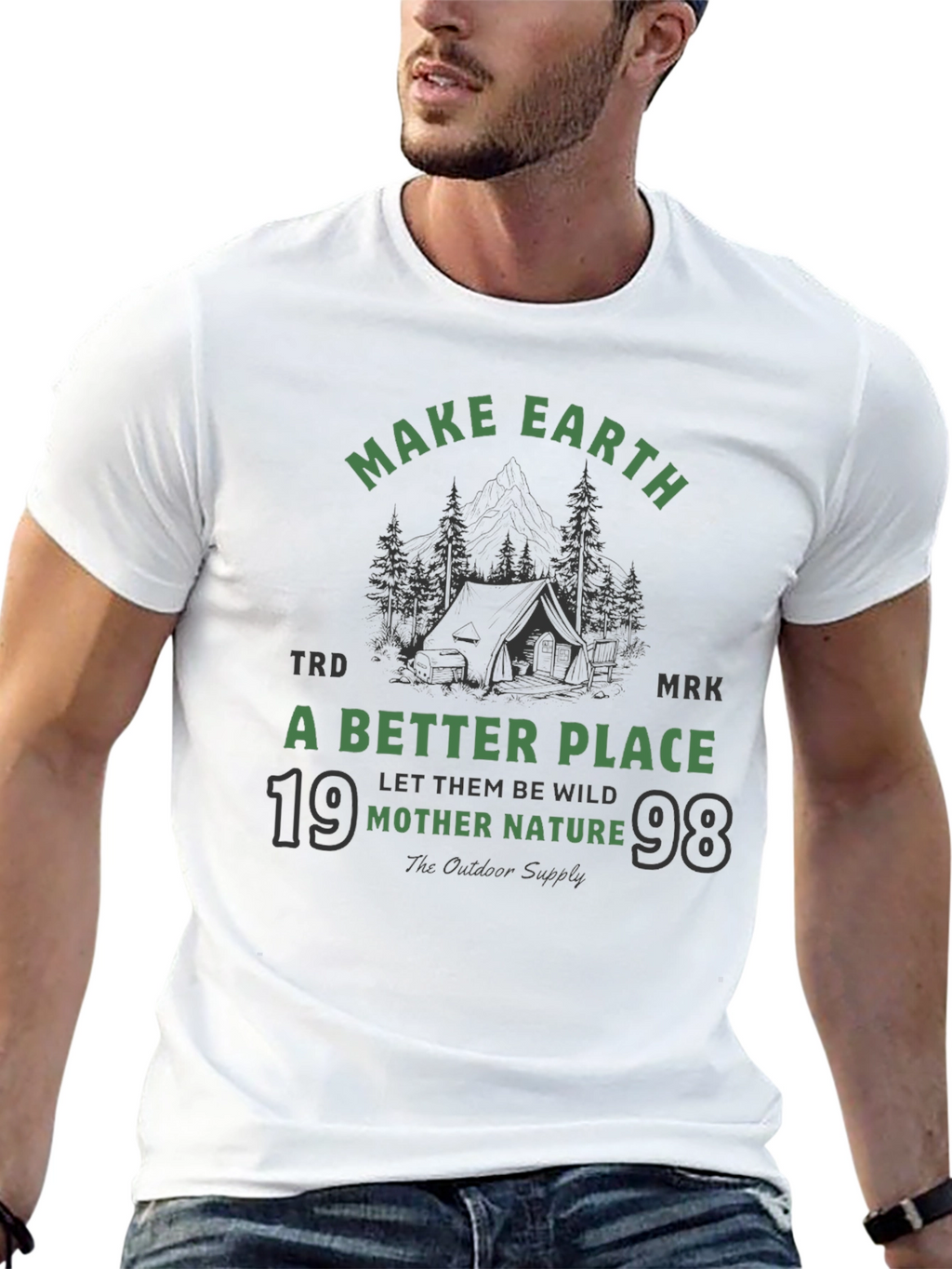 Earth-Friendly Graphic Tee: Mother Nature Outdoor Shirt