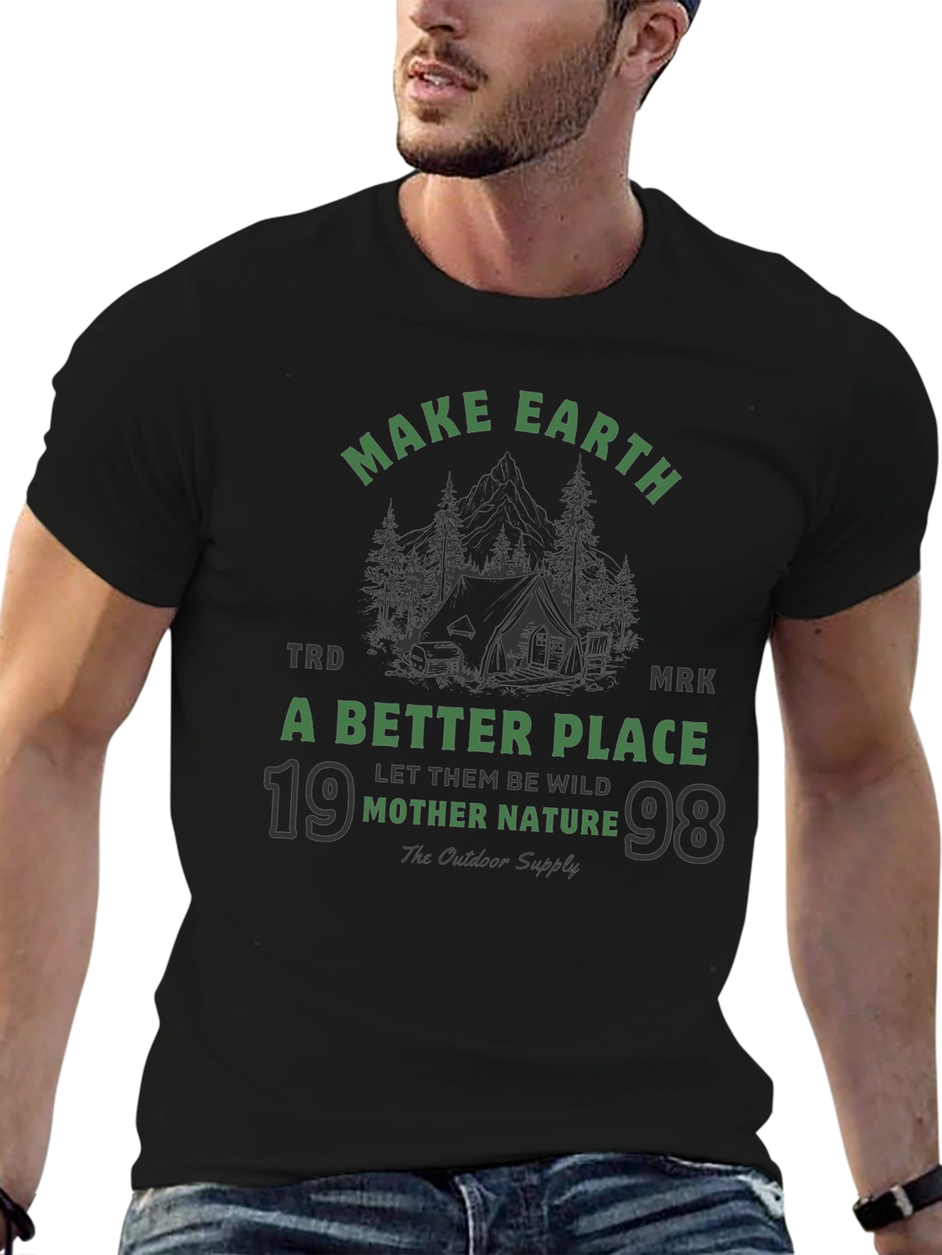 Earth-Friendly Graphic Tee: Mother Nature Outdoor Shirt