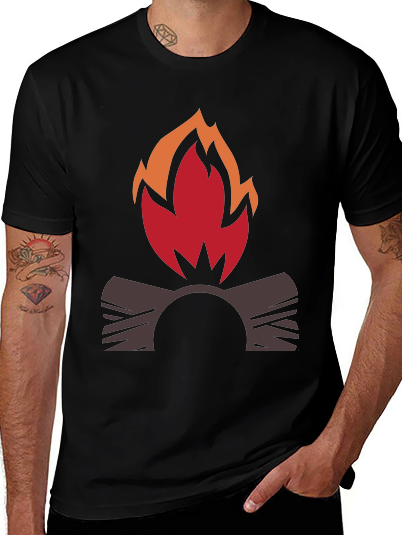 Campfire Graphic Tee - Cozy Style for Outdoor Lovers