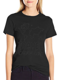 Travel Buddies Black Graphic T-Shirt