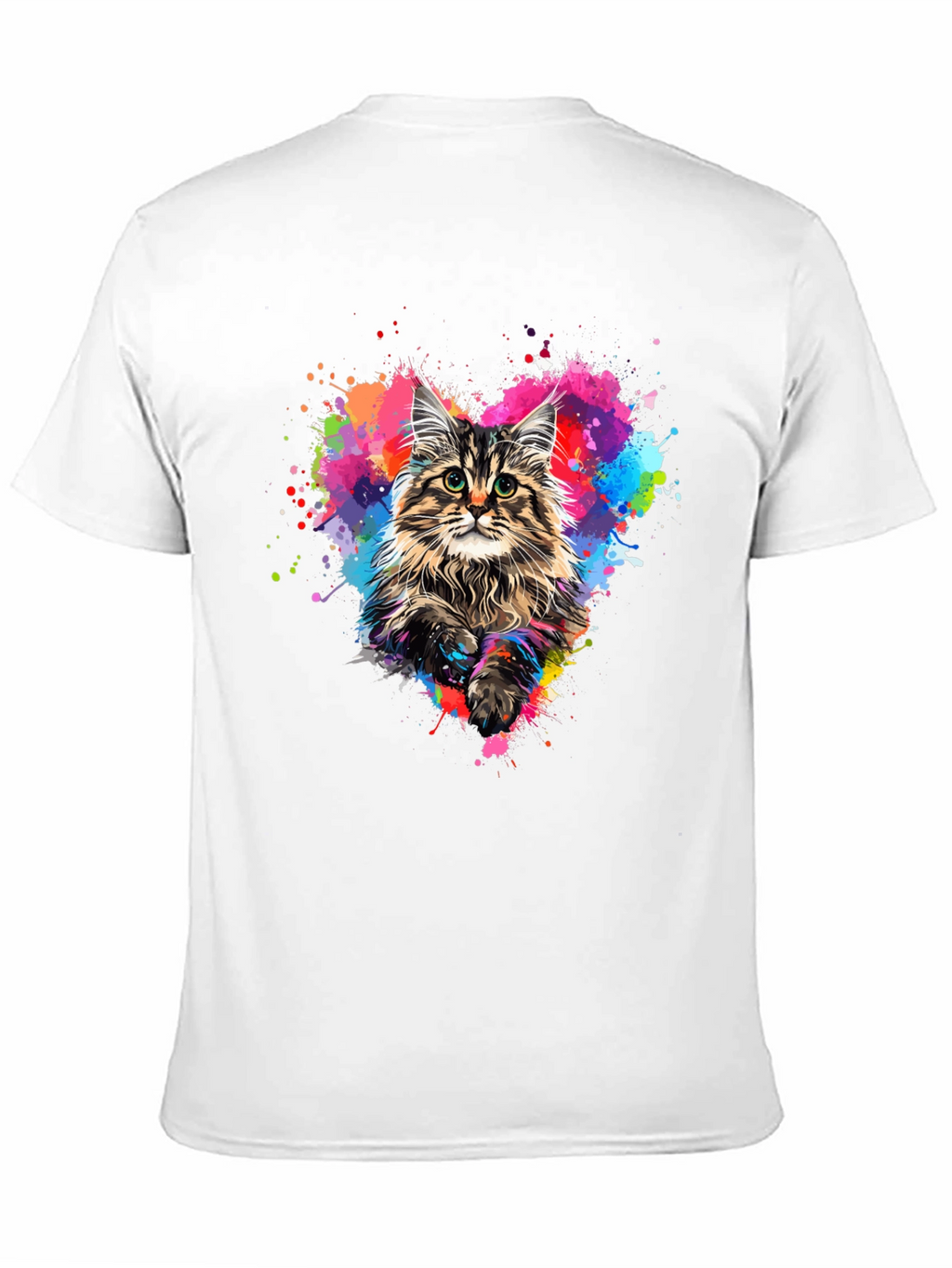 Colorful Cat Heart T-Shirt