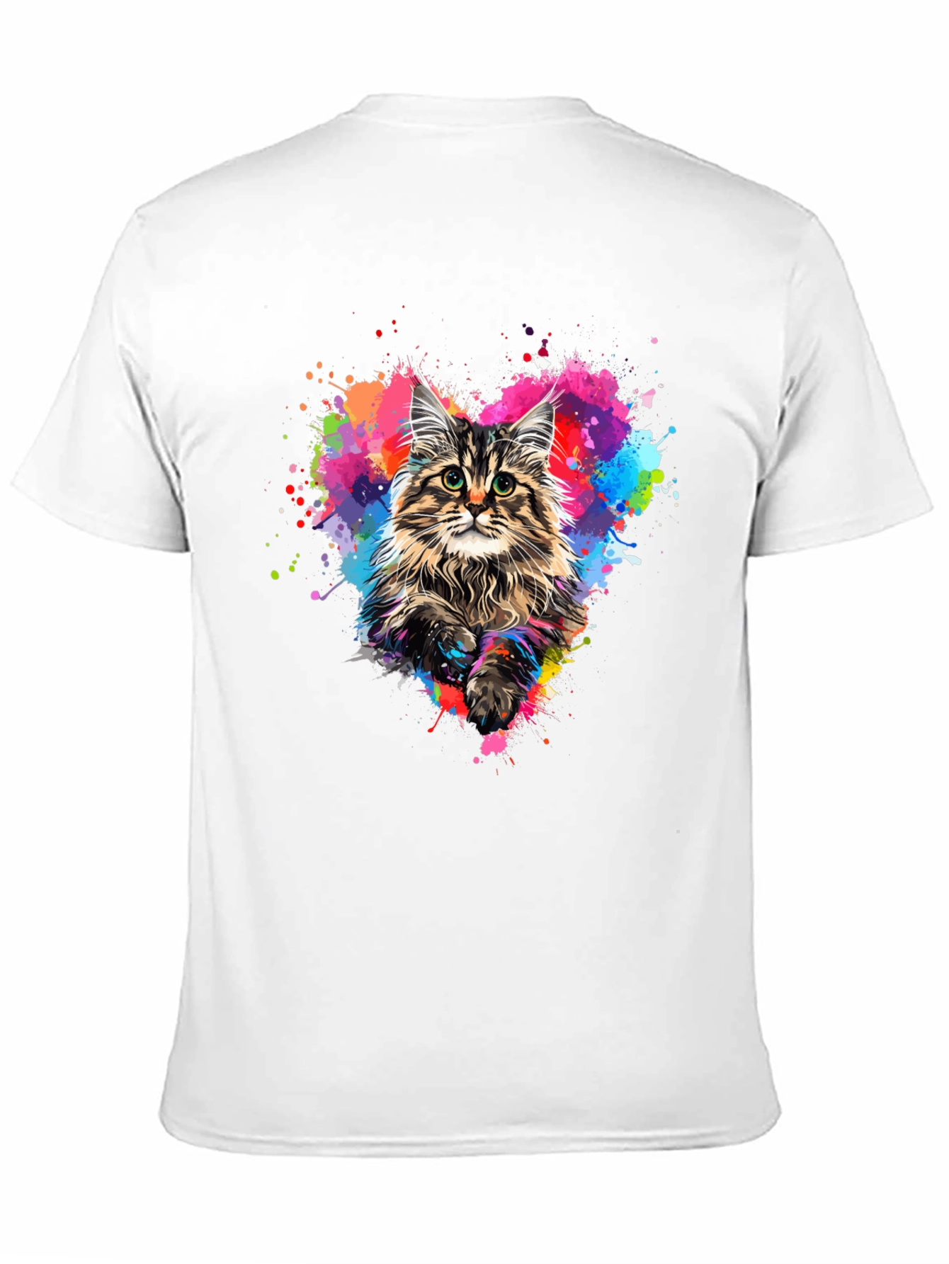 Colorful Cat Heart T-Shirt
