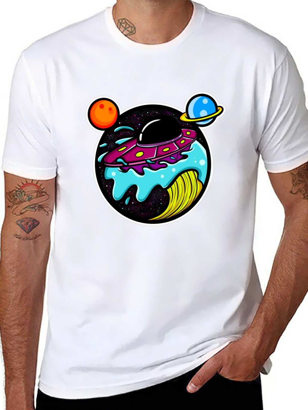 UFO Donut Graphic T-Shirt