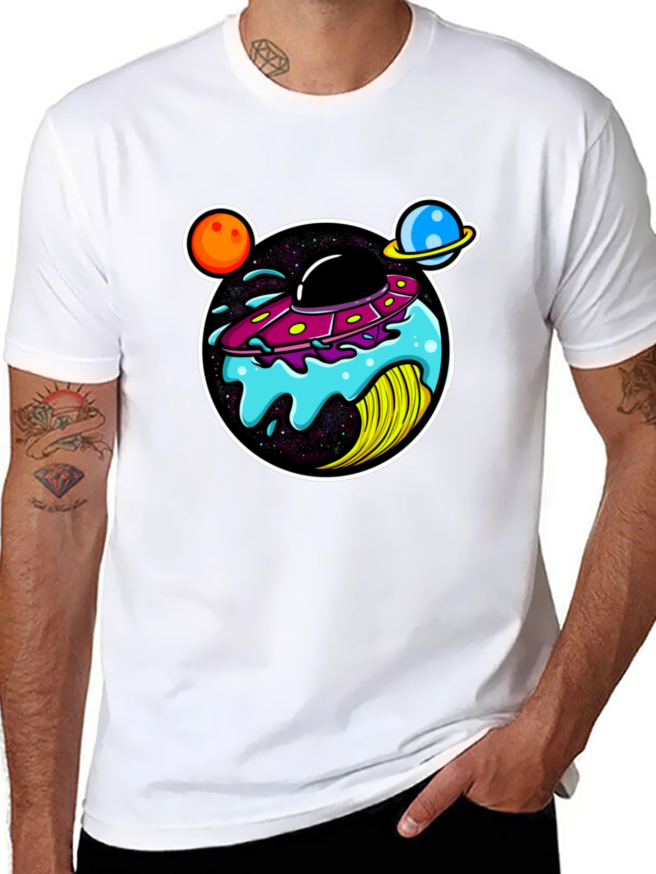 UFO Donut Graphic T-Shirt