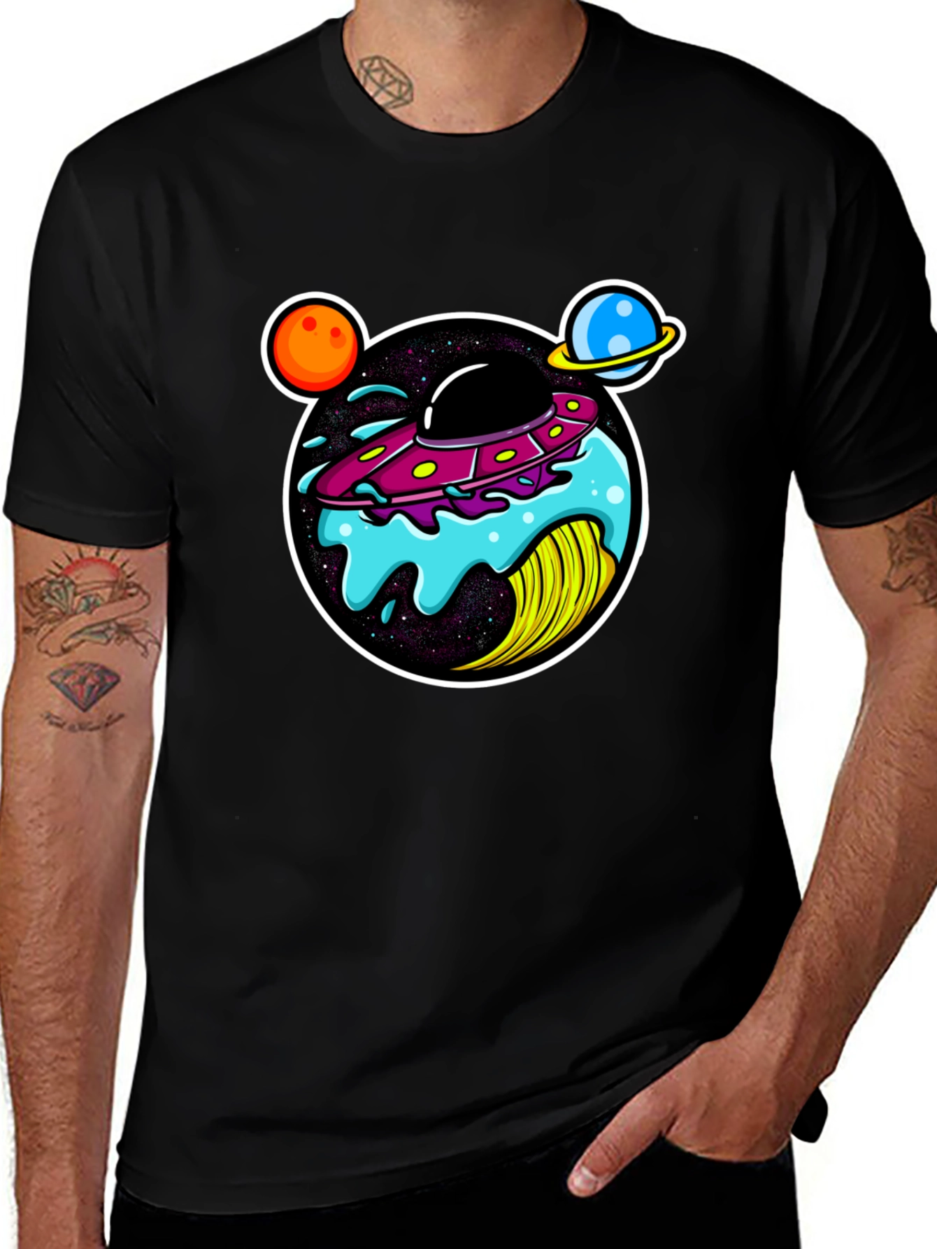 UFO Donut Graphic T-Shirt