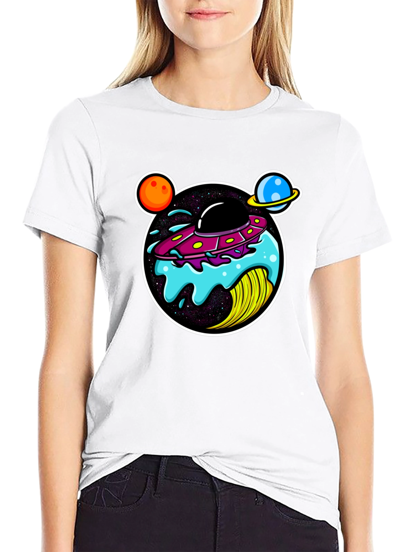 UFO Donut Graphic T-Shirt