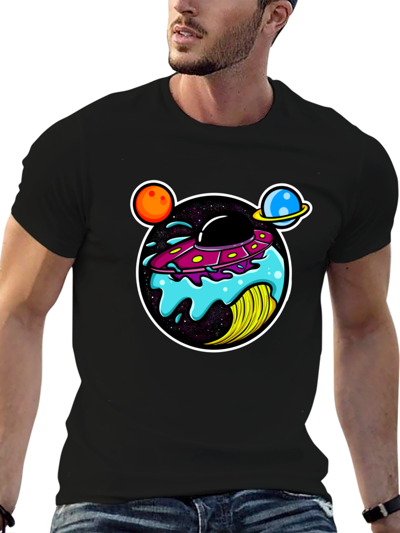 UFO Donut Graphic T-Shirt