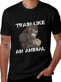 Train Like an Animal Gorilla Graphic T-Shirt