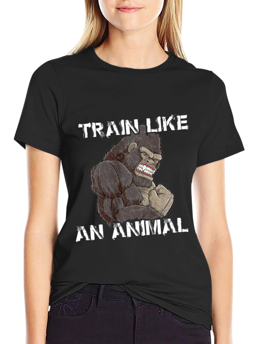 Train Like an Animal Gorilla Graphic T-Shirt