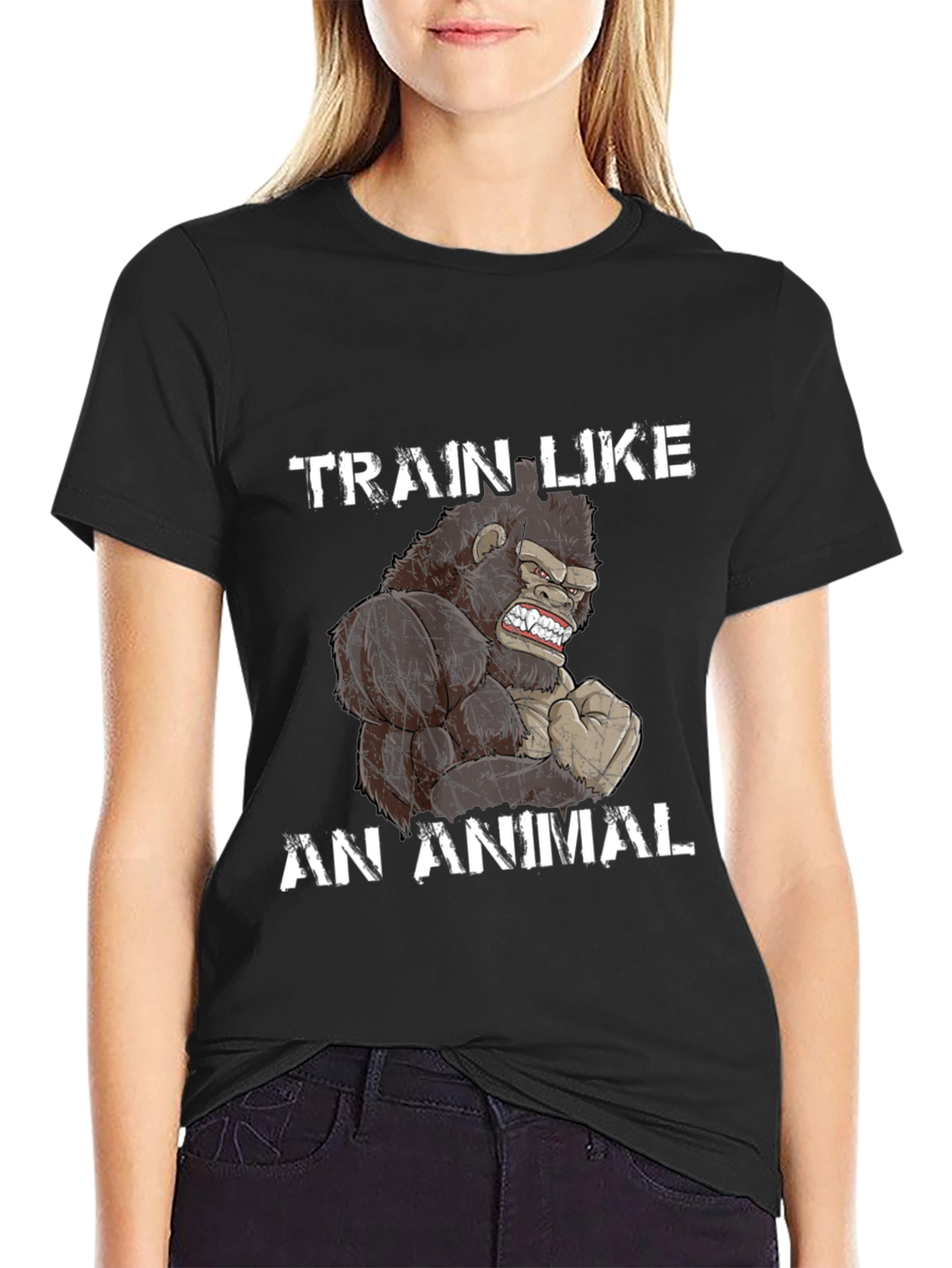 Train Like an Animal Gorilla Graphic T-Shirt