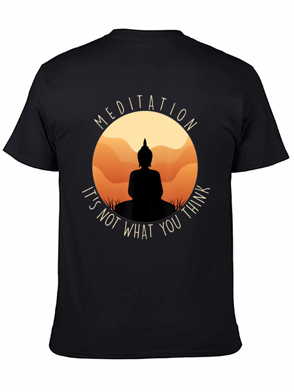 Meditation Buddha Black T-Shirt