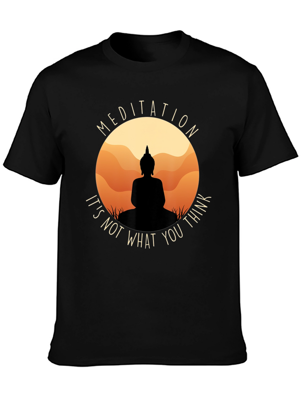Meditation Buddha Black T-Shirt