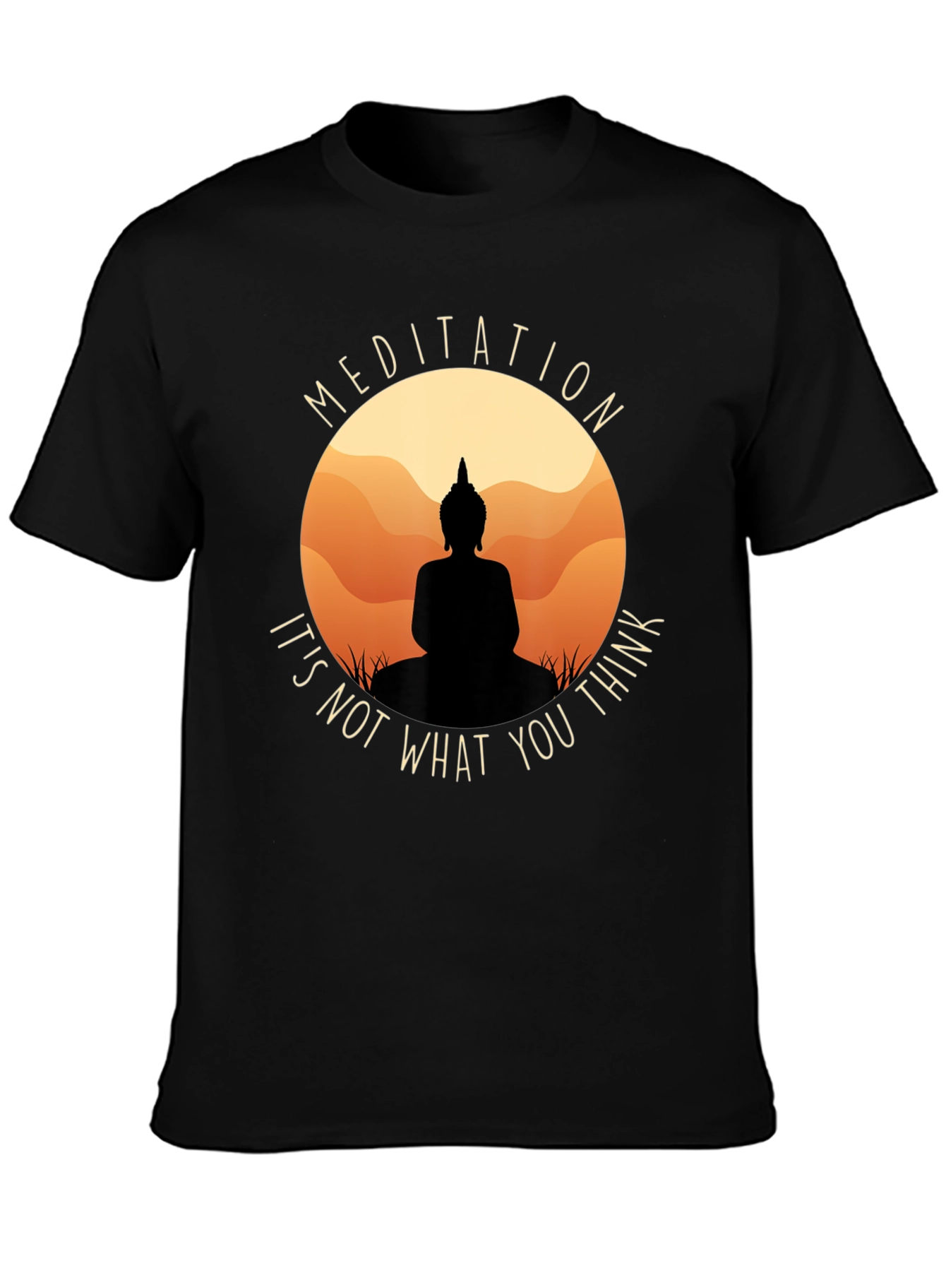 Meditation Buddha Black T-Shirt