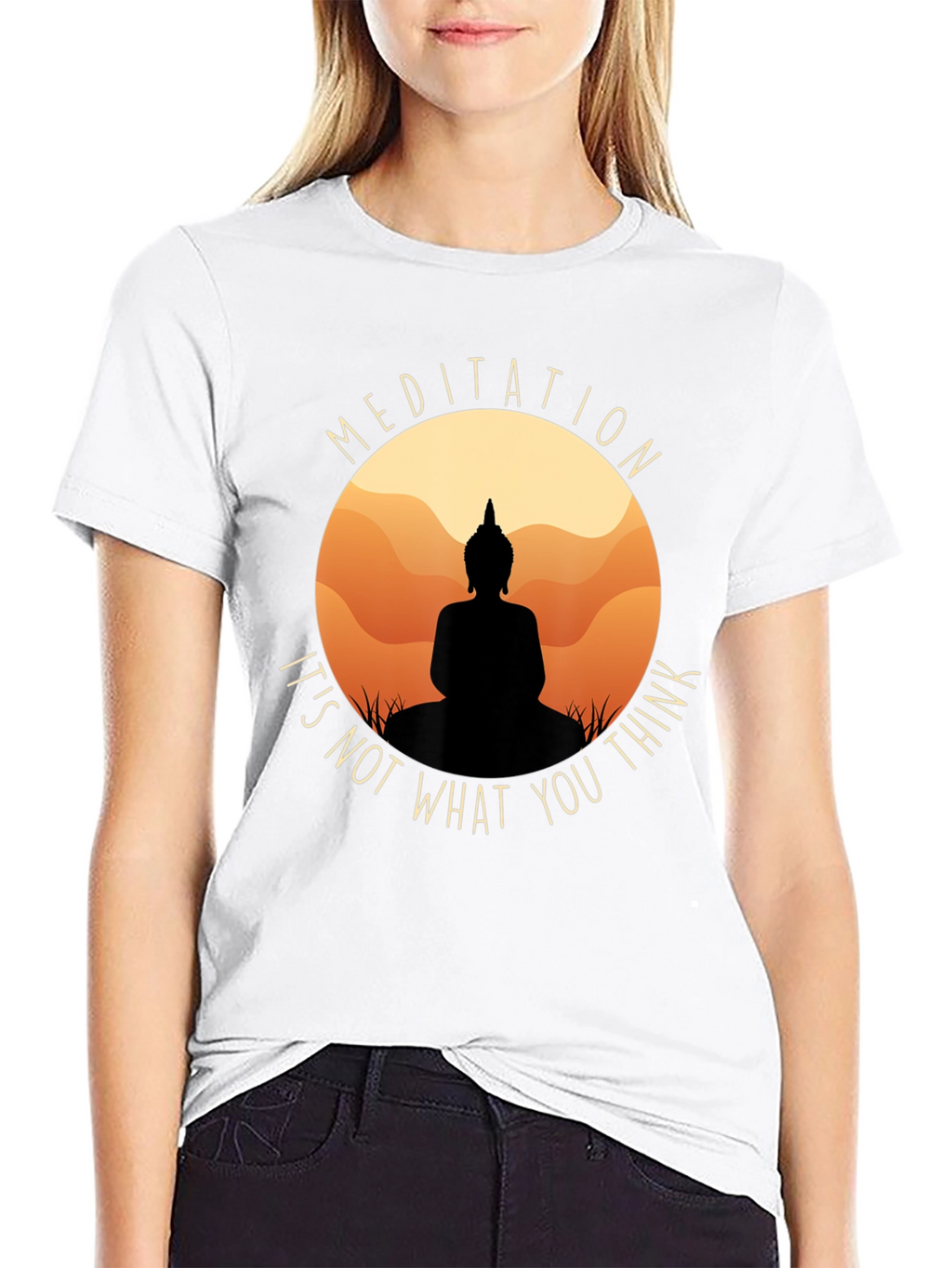 Meditation Buddha Black T-Shirt