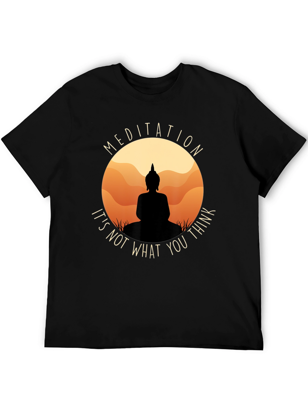 Meditation Buddha Black T-Shirt