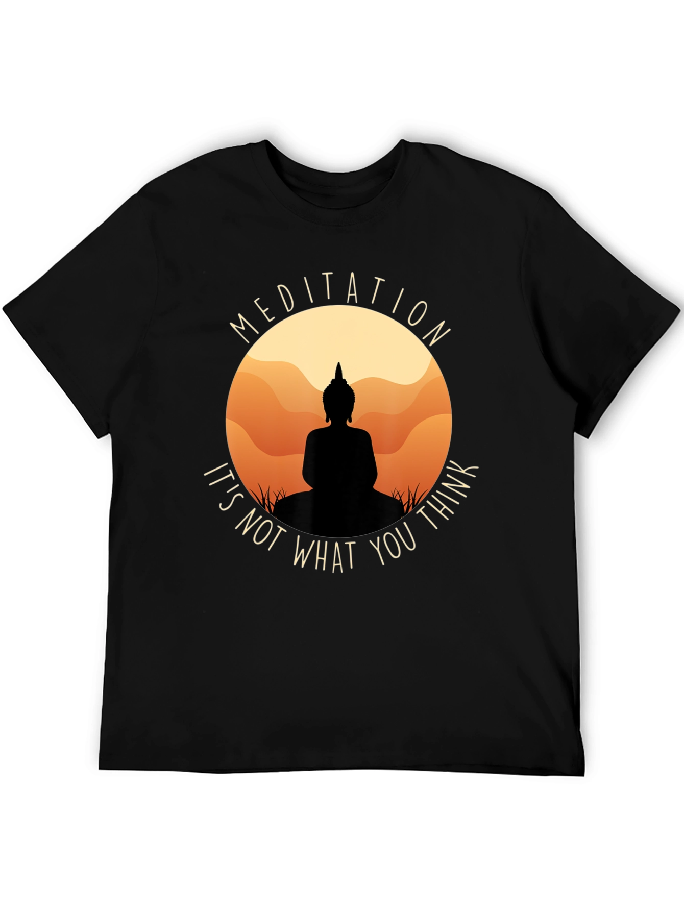 Meditation Buddha Black T-Shirt
