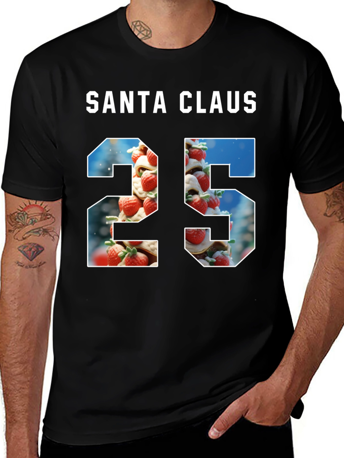 Santa Claus 25 Graphic Tee - Holiday Festive Shirt