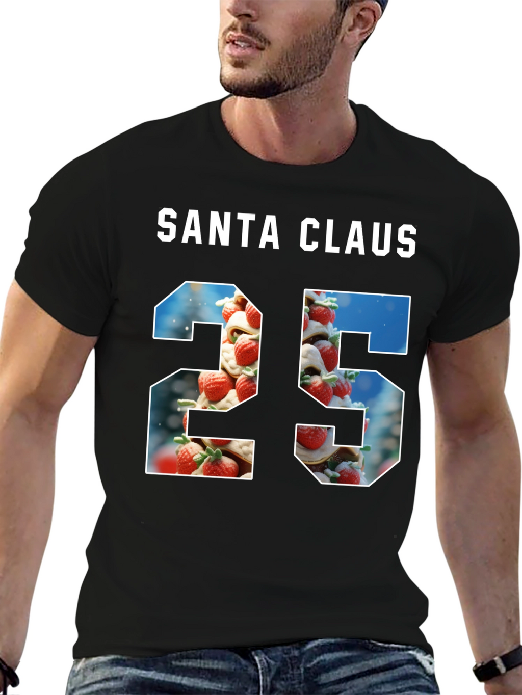 Santa Claus 25 Graphic Tee - Holiday Festive Shirt