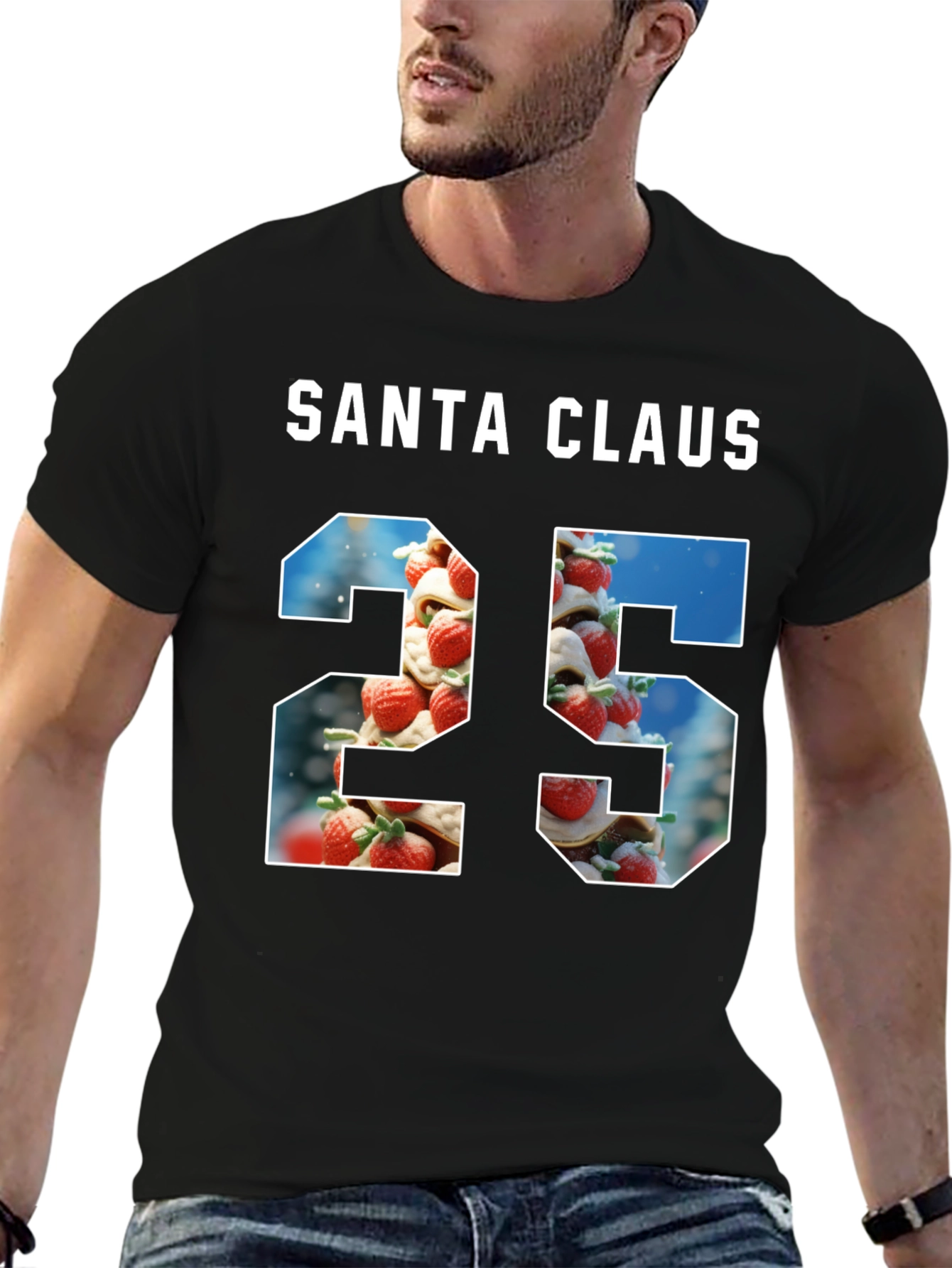Santa Claus 25 Graphic Tee - Holiday Festive Shirt