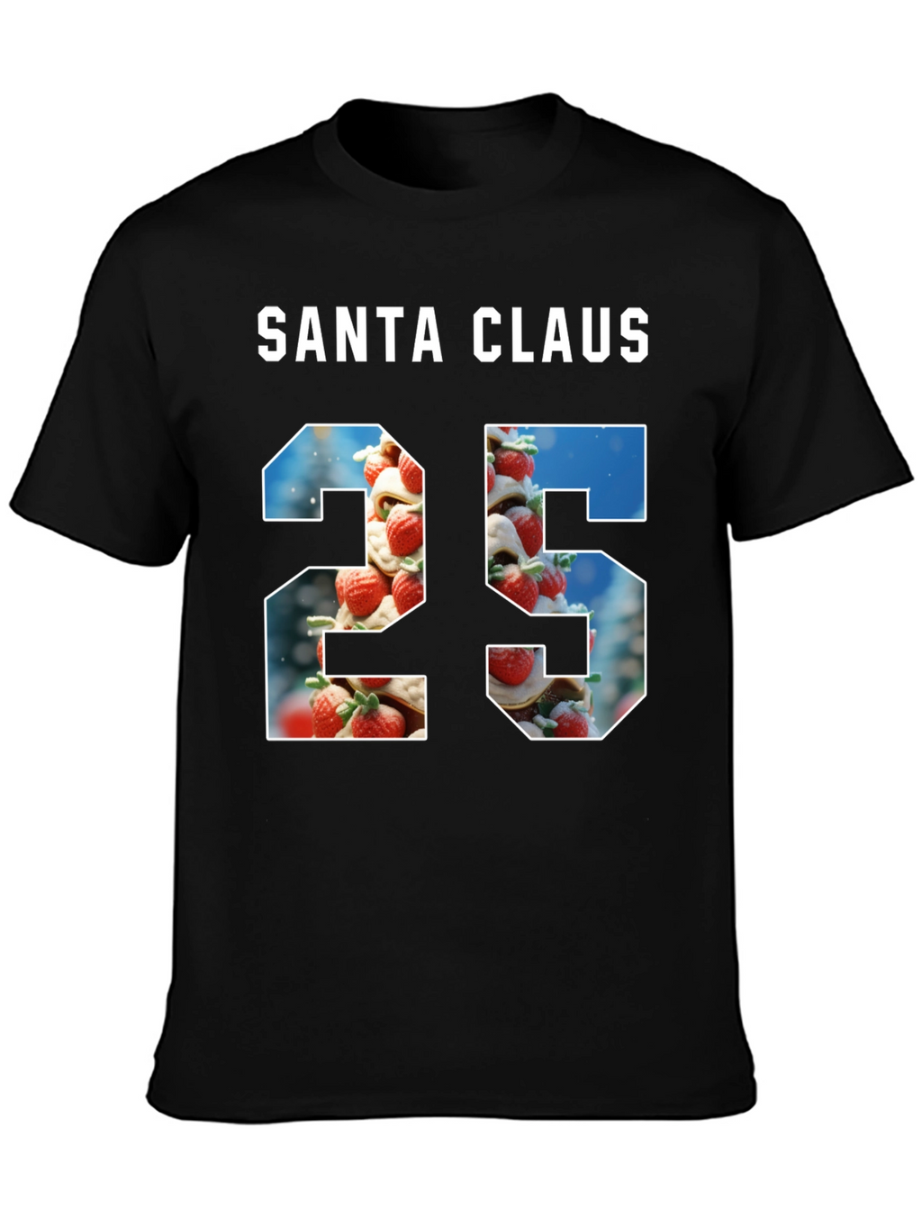 Santa Claus 25 Graphic Tee - Holiday Festive Shirt