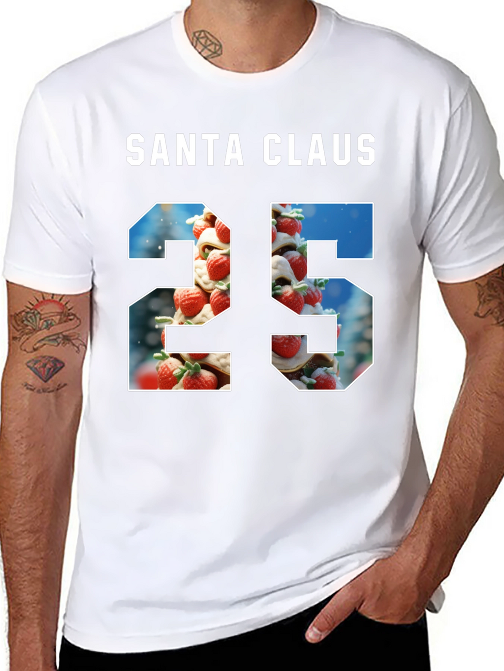 Santa Claus 25 Graphic Tee - Holiday Festive Shirt