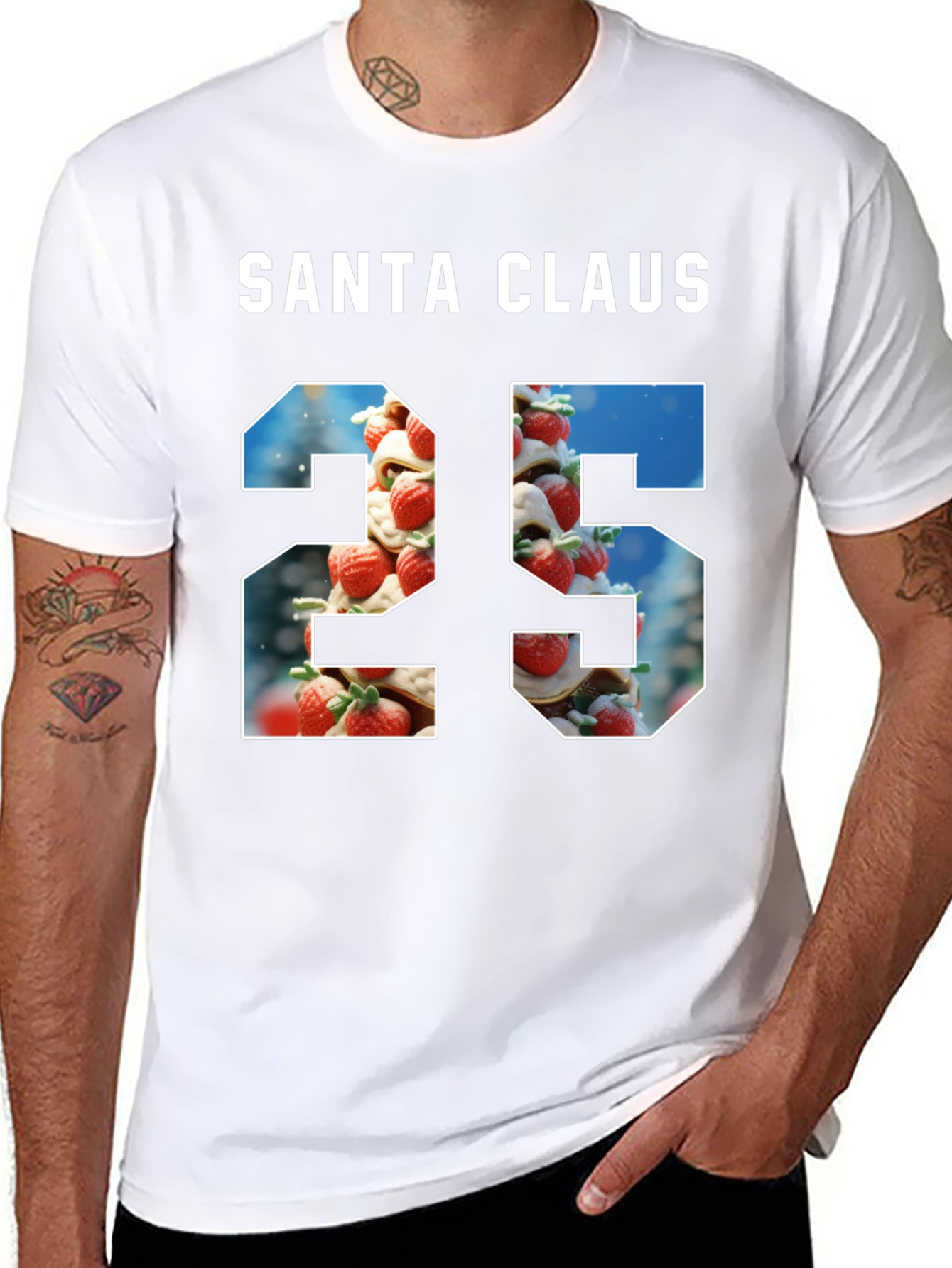 Santa Claus 25 Graphic Tee - Holiday Festive Shirt