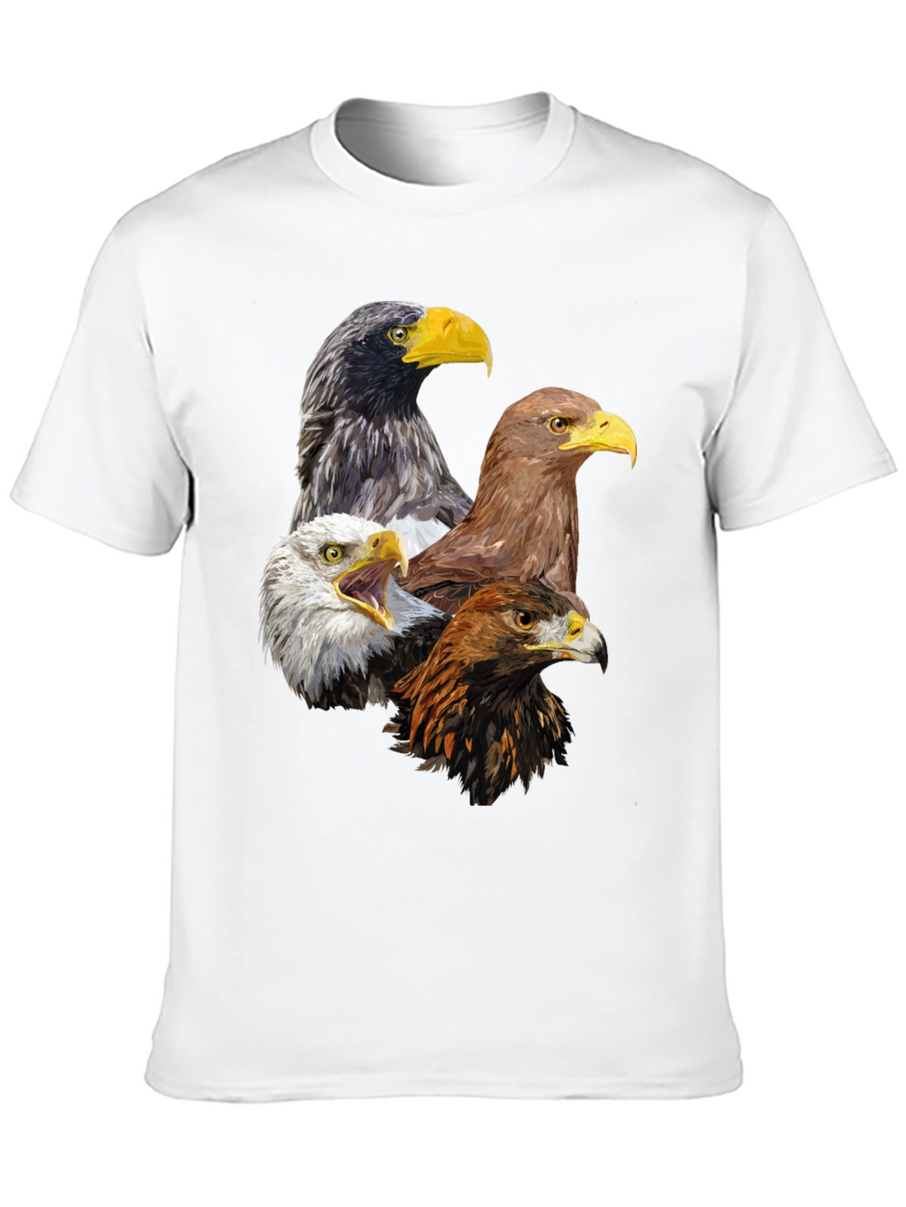 Eagle Heads Graphic Print T-Shirt