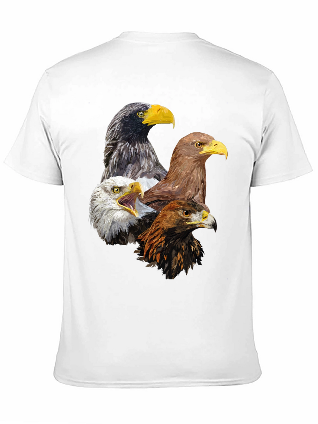 Eagle Heads Graphic Print T-Shirt