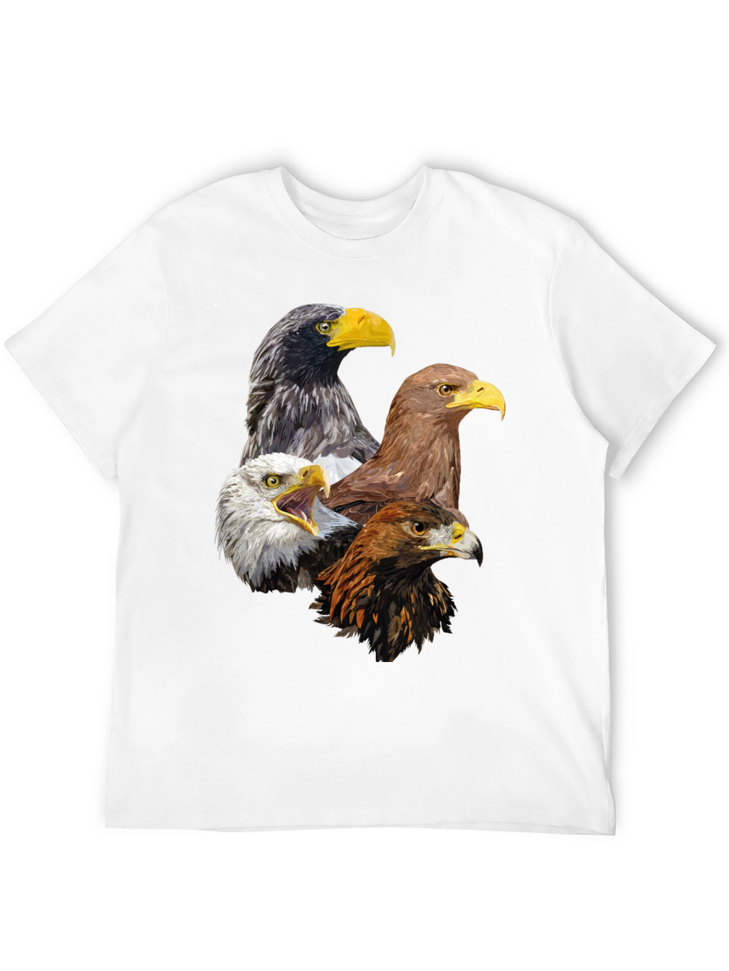 Eagle Heads Graphic Print T-Shirt