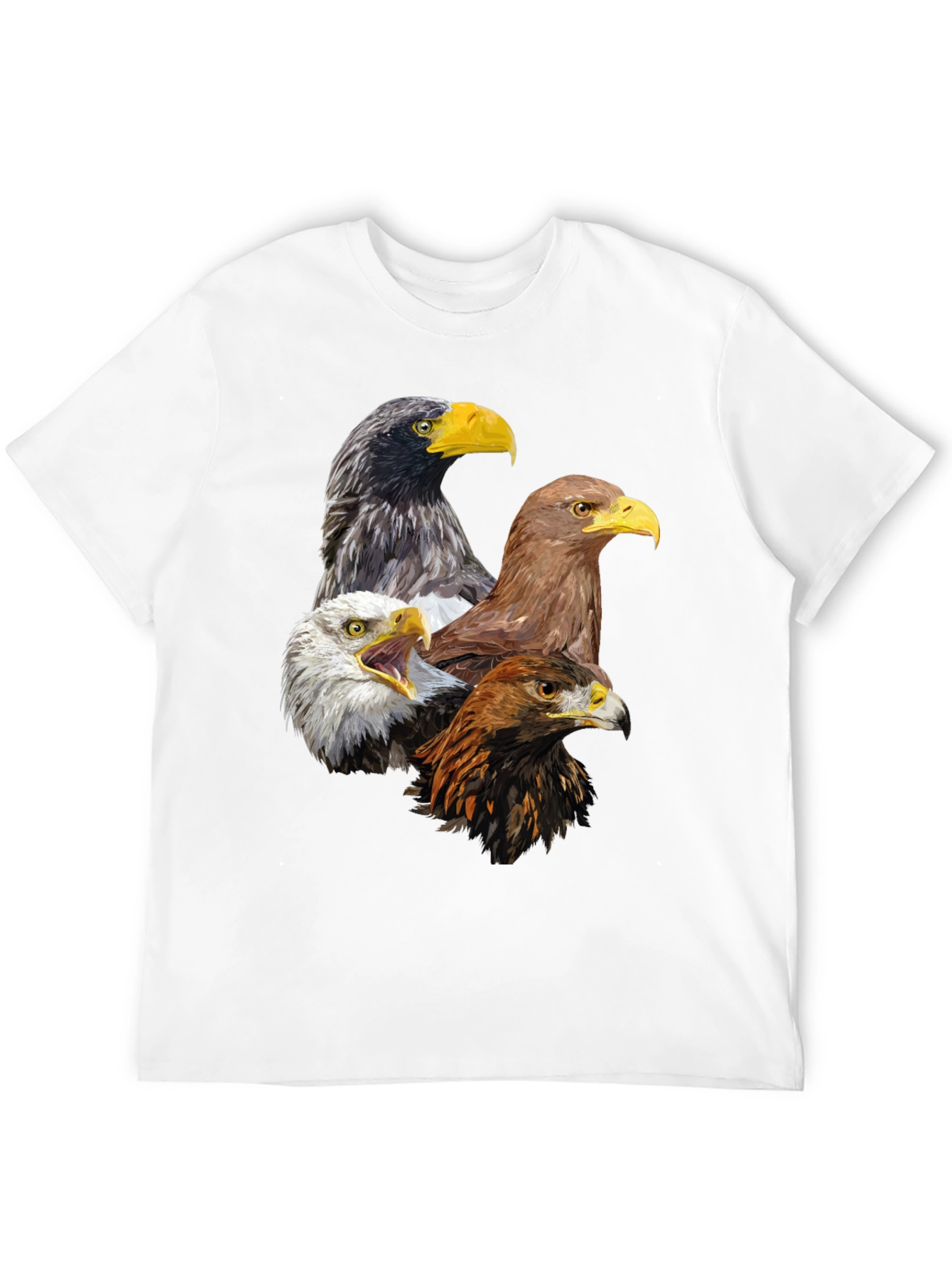 Eagle Heads Graphic Print T-Shirt