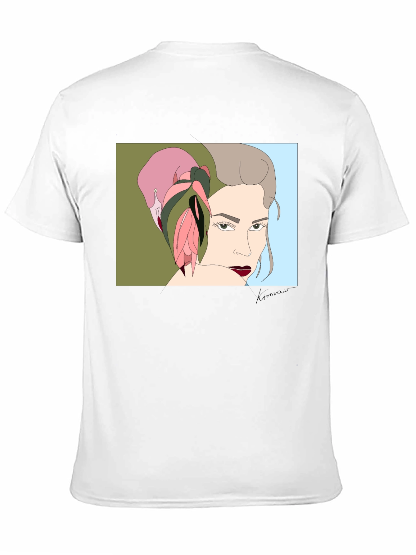 Artistic Portrait Graphic Tee - Soft Cotton Blend
