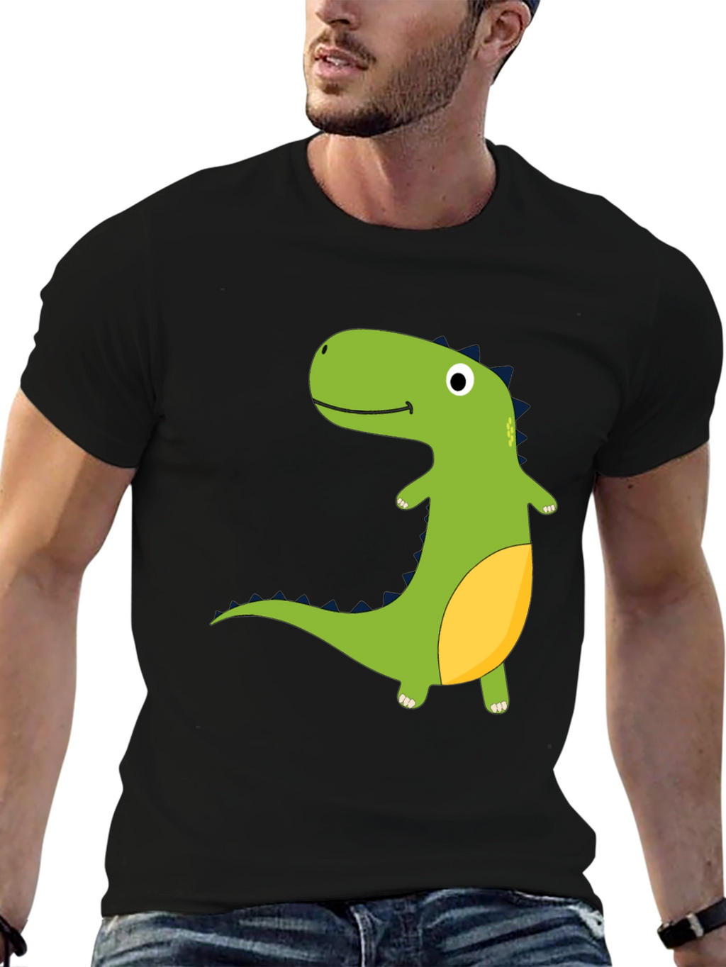 Cute Cartoon Dinosaur Graphic Tee