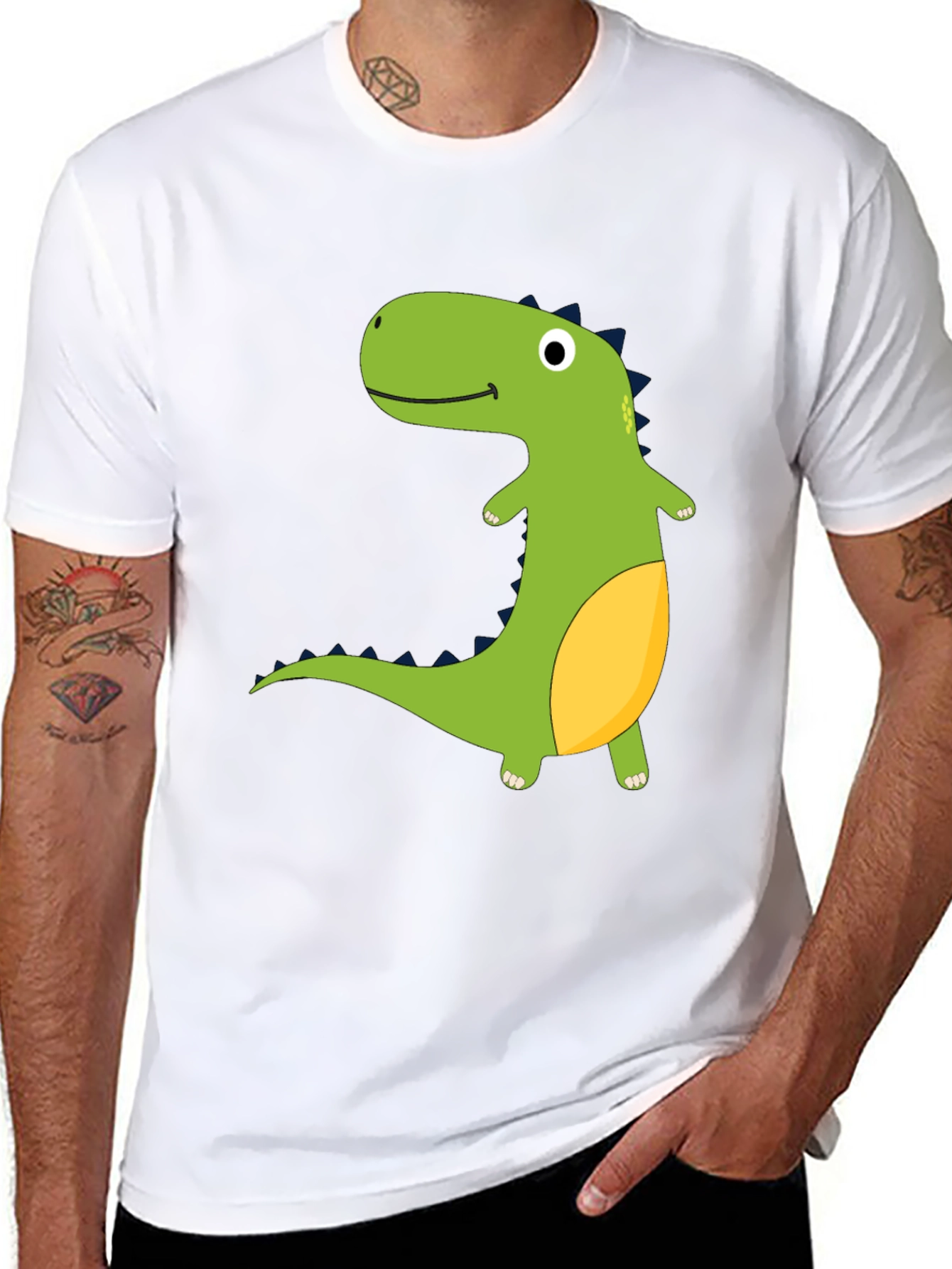 Cute Cartoon Dinosaur Graphic Tee