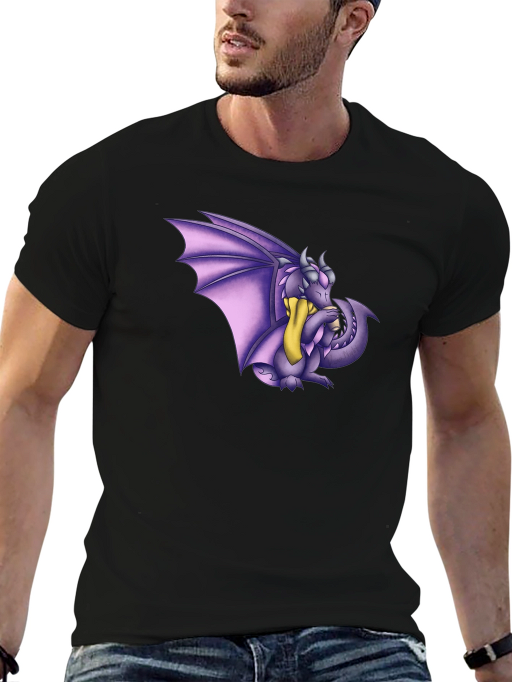 Dragon Graphic Tee - Mens Black T-Shirt