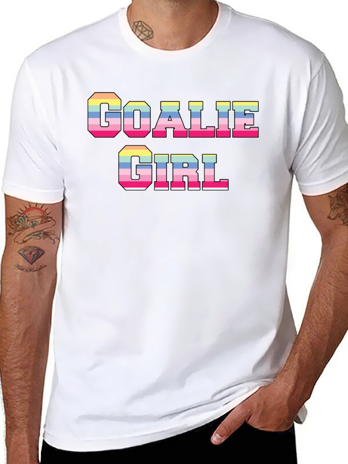 Goalie Girl Graphic T-Shirt - Fun Retro Style!