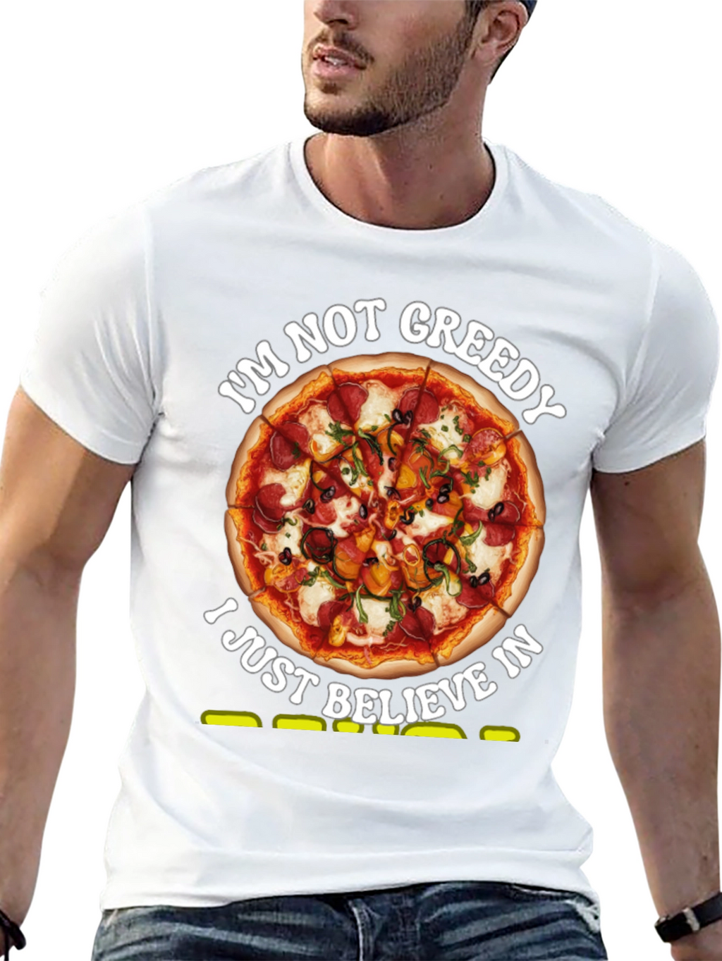 Pizza Lovers T-Shirt: Im Not Greedy