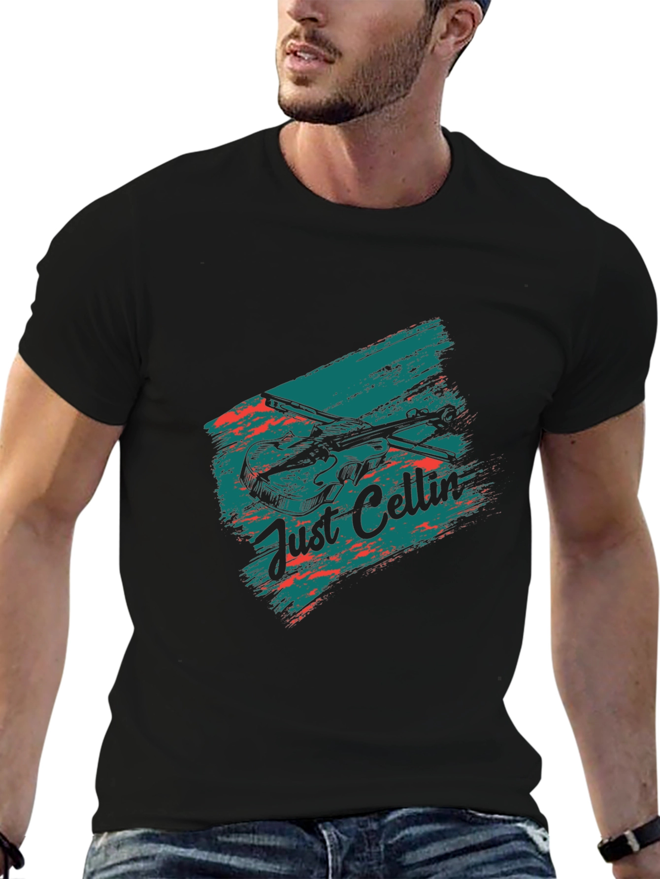 Just Cellin Graphic Tee - Unique Musician T-Shirt