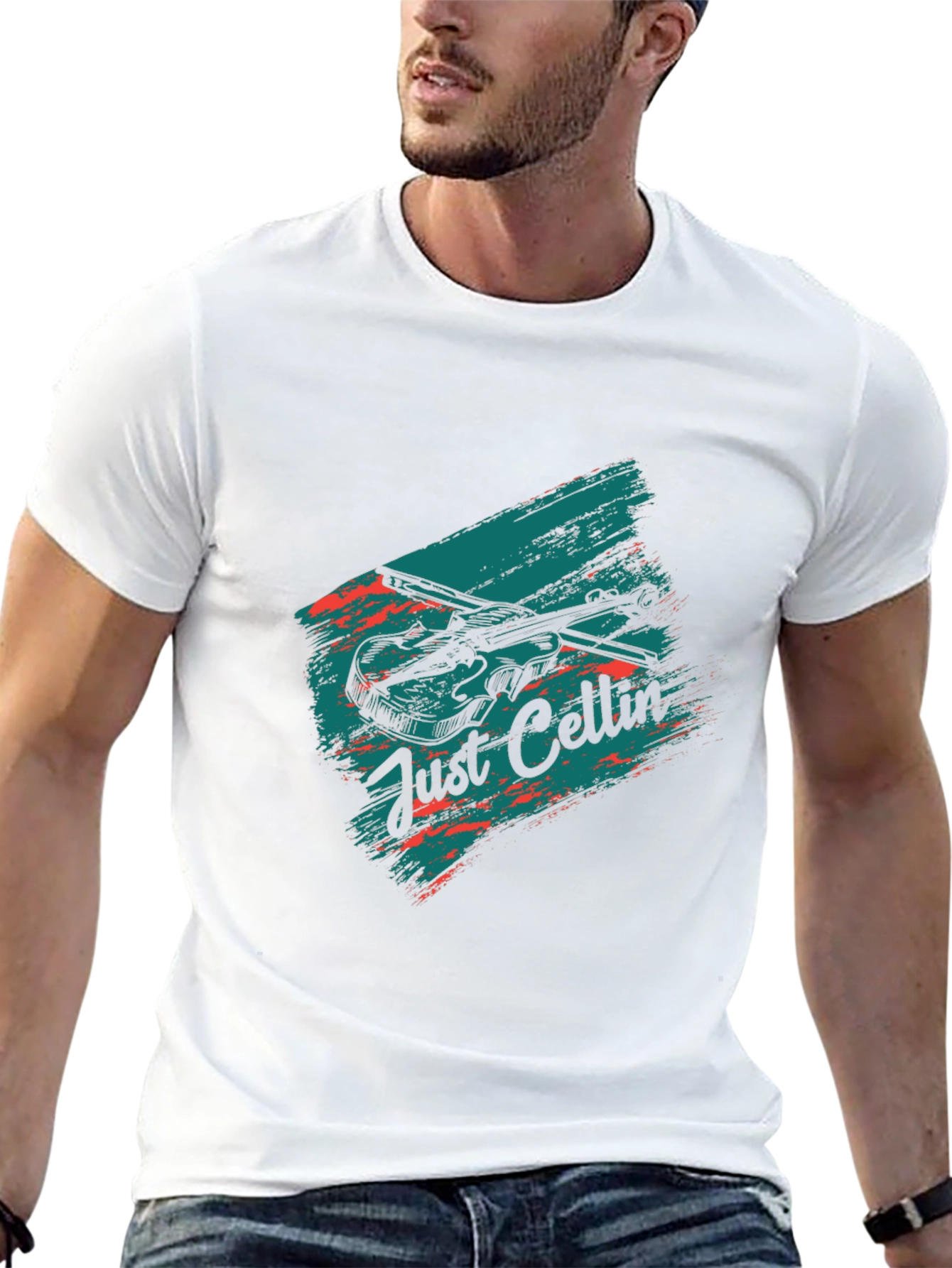 Just Cellin Graphic Tee - Unique Musician T-Shirt