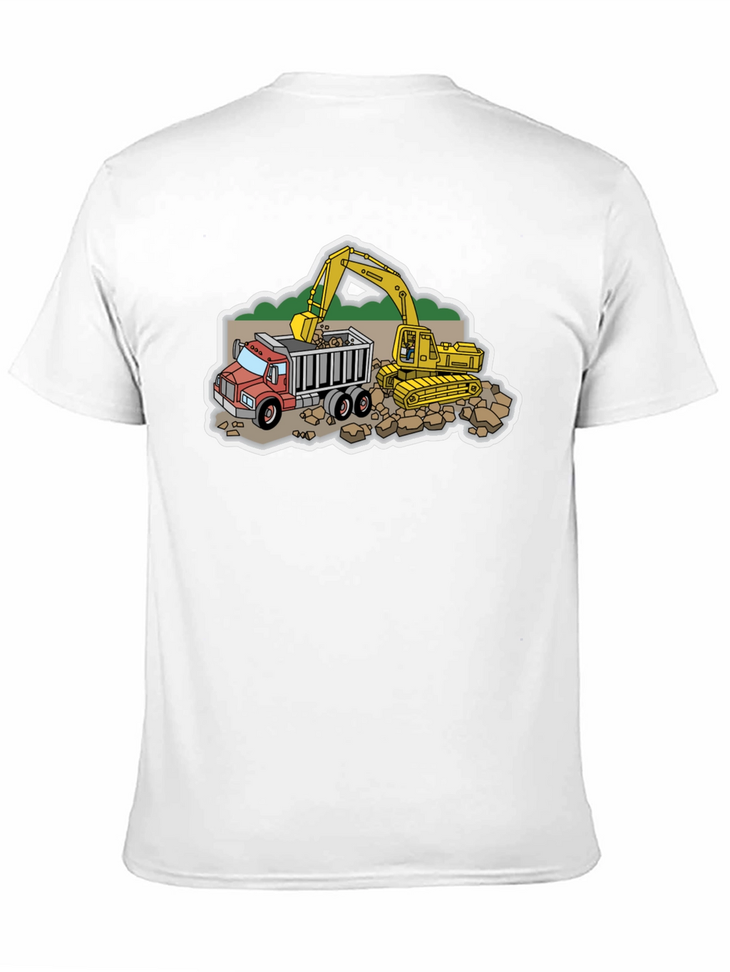 Construction Truck & Excavator Graphic Tee